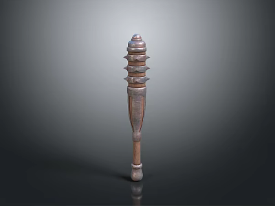 Ancient Bronze Carved Column With Multi Layered Structure And Textured Surface 3d model
