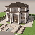 New Chinese Villa 3d model