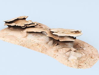 Rock Stone Gobi Shale Desert 3d model