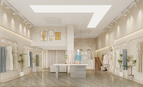 Modern Women's Shop 3d model