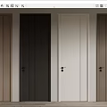 Hinged Doors in Various Colors and Wooden Finishes for Modern Home Interior