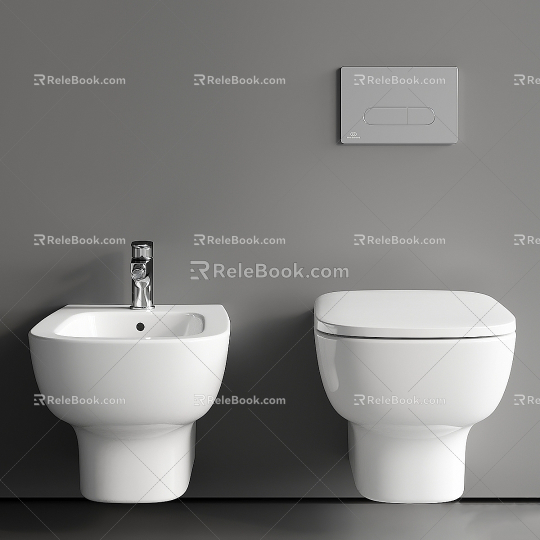 toilet bowl wash basin 3d model