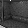 Modern Shower Sauna Interior Design With Glass Doors And Dual Compartments