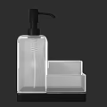 Clear Plastic Bathroom Accessories With Soap Dispenser And Storage Compartment