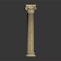 European Roman Columns Roman Columns Stone Columns 3d model
