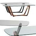 Modern Glass Top Side Table With Copper And Black Metal Frame Stylish Design