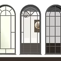 French Glass Partition French Glass Window Middle Glass Partition Middle Glass Window Glass Partition Glass Window 3d model