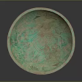 Green Bowl Shaped Sculpture With Intricate Carved Texture And Artistic Design