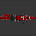 Vintage Red Motorcycle With Chrome Accents Black Seat And Classic Design