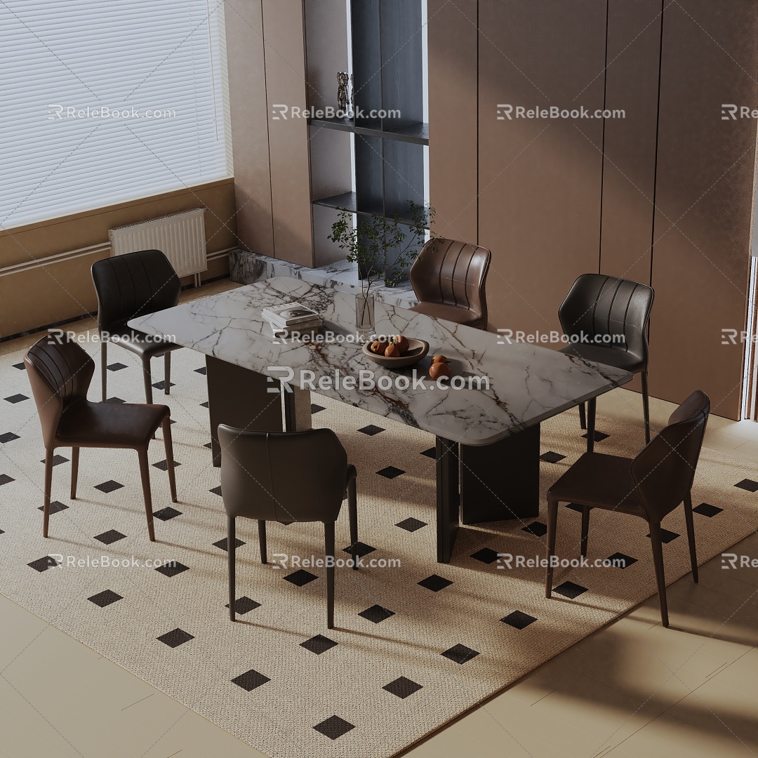 Modern table combination 3d model