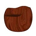 Stylish Wooden Leisure Chair With Curved Design And Natural Wood Grain