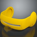 Stylish Yellow Headband With Modern Design And Transparent Stripe For Comfortable Wear