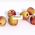 Fresh Red and Yellow Apples on White Background with Juicy Appearance for Healthy Diet