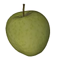 Fresh Green Apple With Smooth Surface And Natural Stem For Healthy Diet