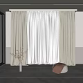 Modern Curtain Window Screen 3d model