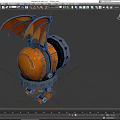 Robot Mechanical Bat Attack Robot Intelligent Robot Science Fiction Robot Future High-tech Low Face Number Low Model Simple Model Film and Television Level 3d model
