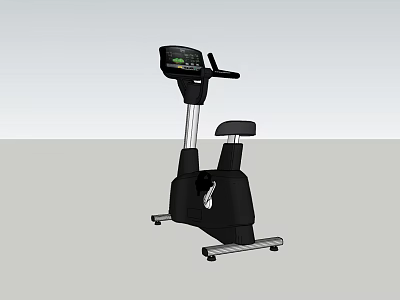 Stationary Exercise Bike For Indoor Fitness With Black Design And Electronic 3d model