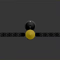 Spacecraft with Solar Panels Dish Antenna Black Body and Yellow Component for Space Exploration