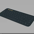 Blue Wireless Keyboard With Modern Sleek Design And Comfortable Key Press Experience 3d model