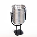 Stainless Steel Kitchen Sink with Black Stand for Vegetable Washing Freestanding Design