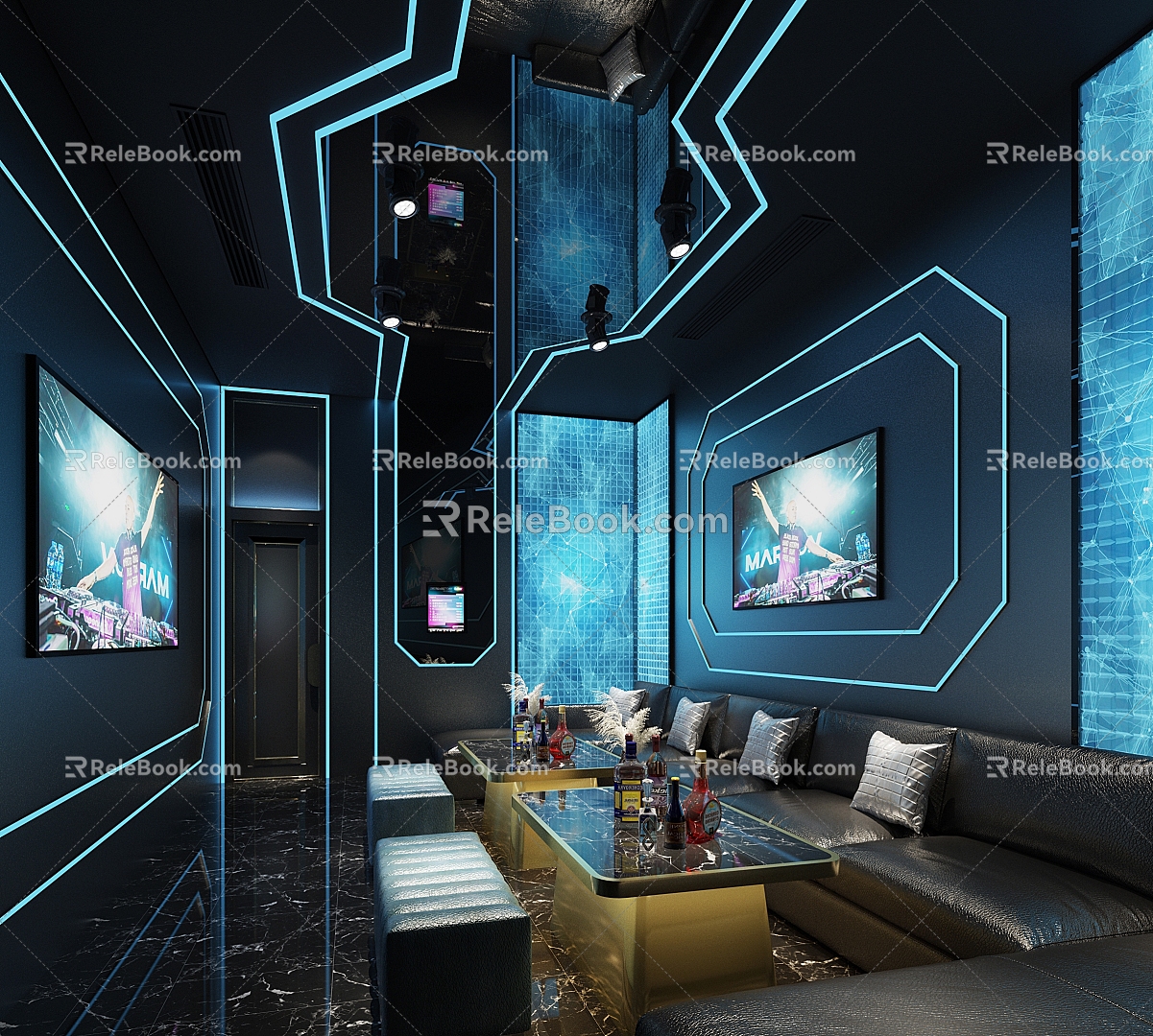 KTV Box Room Party Room Science Fiction Future Cyberpunk 3d model