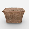 Handcrafted Woven Wicker Storage Basket with Lid for Home Organization and Daily Use