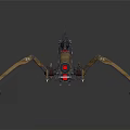 Mechanical Spider Inspired Machine Gun Structure With Metal Legs And Details 3d model