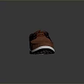 Comfortable Casual Boat Shoes Featuring Brown Upper Navy Blue Accents And White Sole