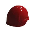 Shiny Red Safety Helmet With Durable Shell For Construction Worksite Safety 3d model