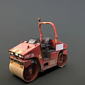 Red ARP 35 Road Roller With Front Drum And Operator Seat 3d model