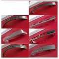 Metal Cabinet Handles With Various Designs And Styles On Red Background