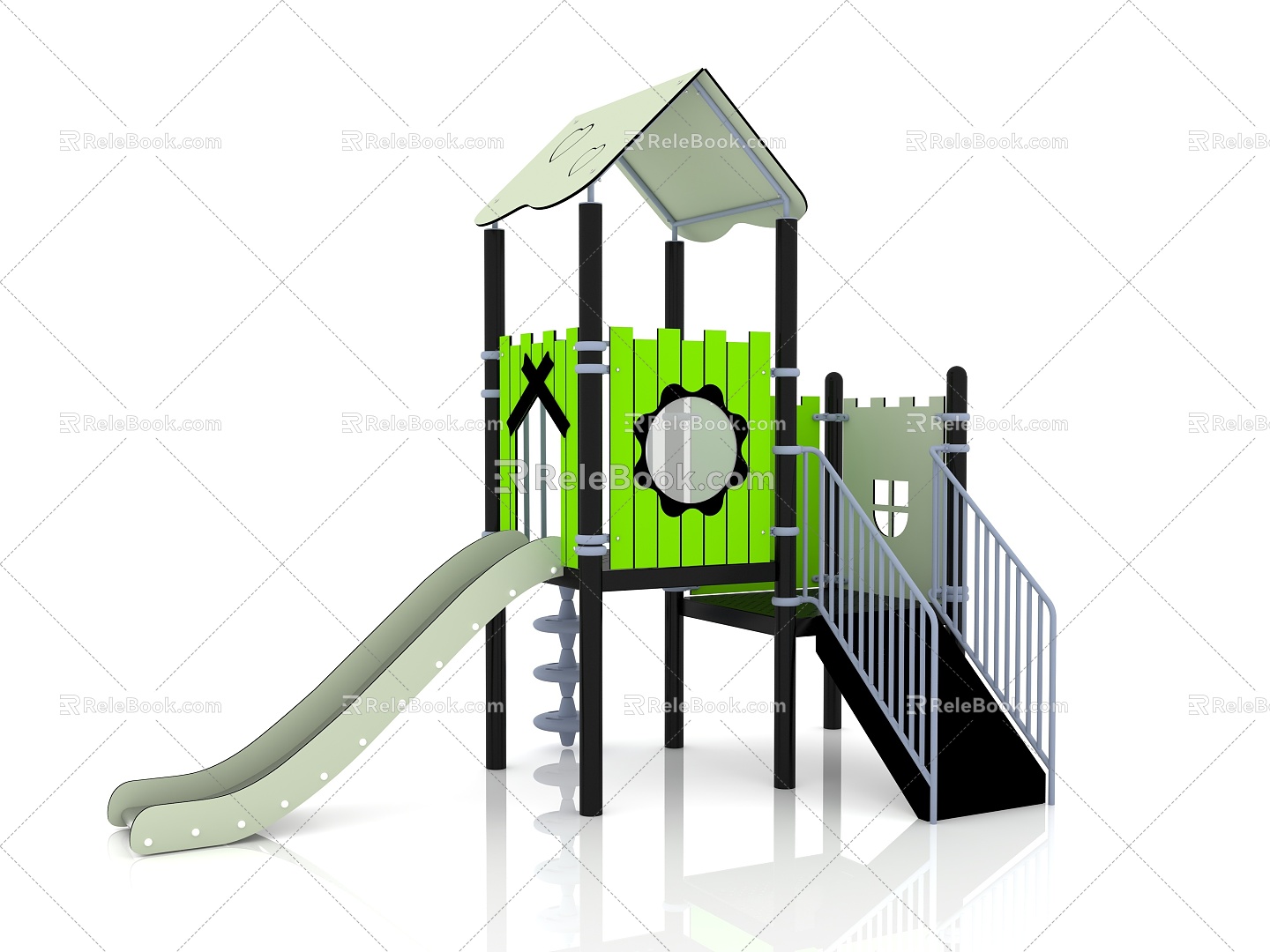 Slide Children's Slide Amusement Equipment Outdoor Slide Children's Combined Slide Outdoor Little Doctor Children's Amusement Equipment 3d model