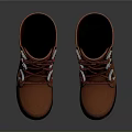 Stylish Orange Leather Boots With Laced Design Metal Buckles And Non Slip Sole