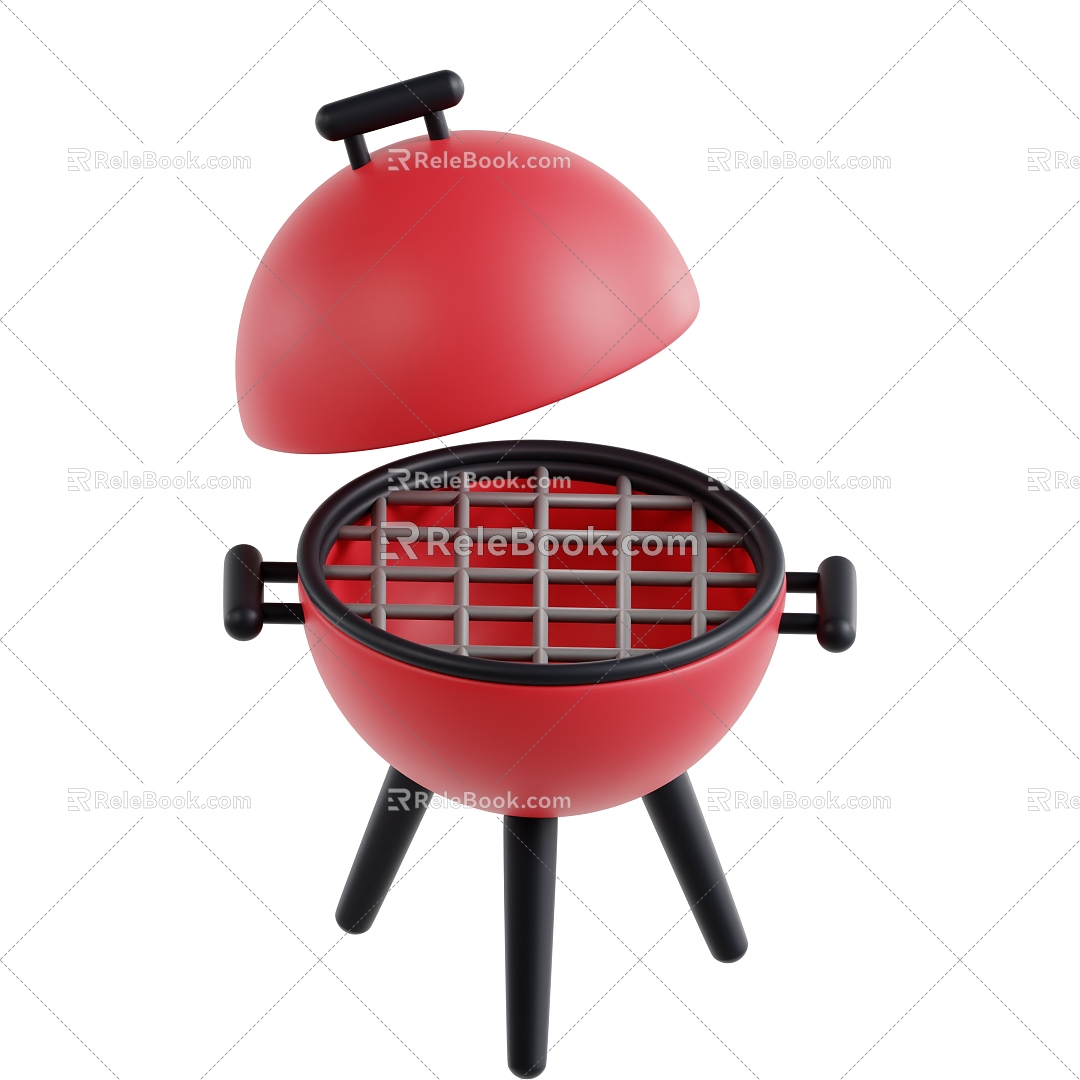 Modern BBQ Grill Grill Cartoon BBQ Grill 3d model