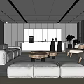 Modern Living Room Interior Design With White Sofa Coffee Table And Chairs