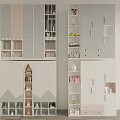 Modern Display Shelves Design With Various Compartments Drawers And Decorative Storage