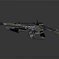 Futuristic Advanced Rifle With Sleek Design Tactical Features And Metallic Finish