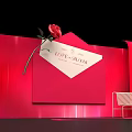Love Museum Photo Check In Spot With Red Envelope Rose And Bench