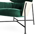 Comfortable Modern Leisure Chair With Beige Padded Back And Matching Ottoman Design