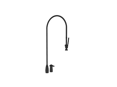 Modern Black Curved Spout Faucet With Sleek Design And Single Handle Control 3d model