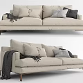 Modern double sofa 3d model