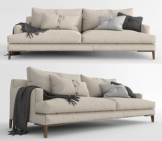 Modern double sofa 3d model