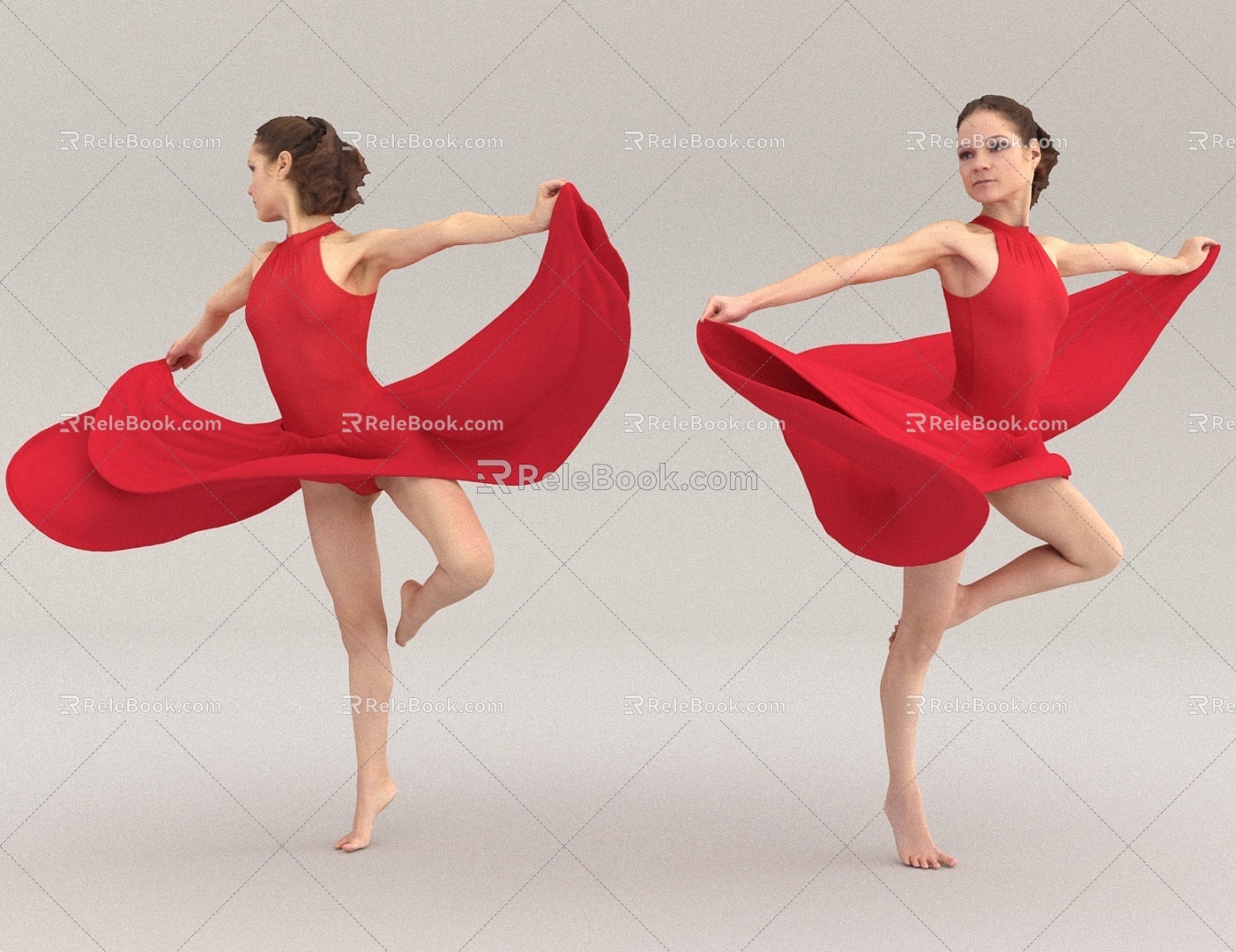 Dancing Dancing Woman Characters 3d model