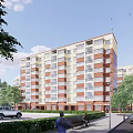 Old community transformation 3d model