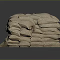 Durable Stacked Sandbags Essential Household Supplies For Emergency Flood Prevention