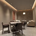 Hotel Mahjong Room Modern Interior With Comfortable Chairs Sofa And Decorative Wall 3d model