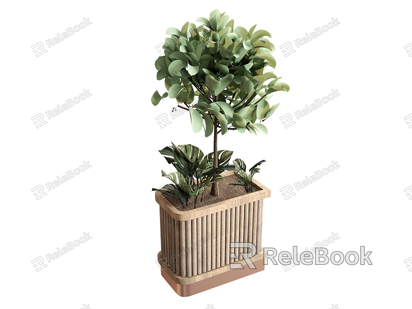 plant combination green plant tree plant box model