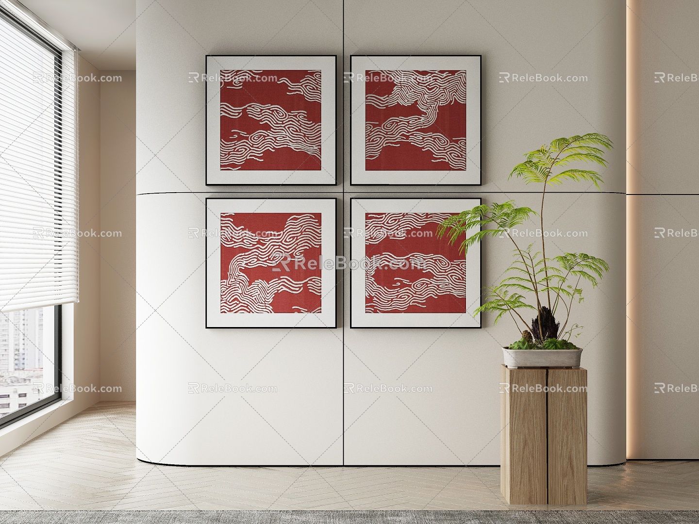 New Chinese Decorative Painting 3d model