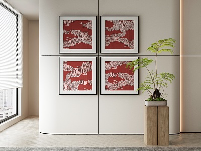 New Chinese Decorative Painting 3d model