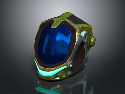 Fire Equipment Modern Fire Helmet With Transparent Visor Illuminated Edge And 3D Rendering 3d model